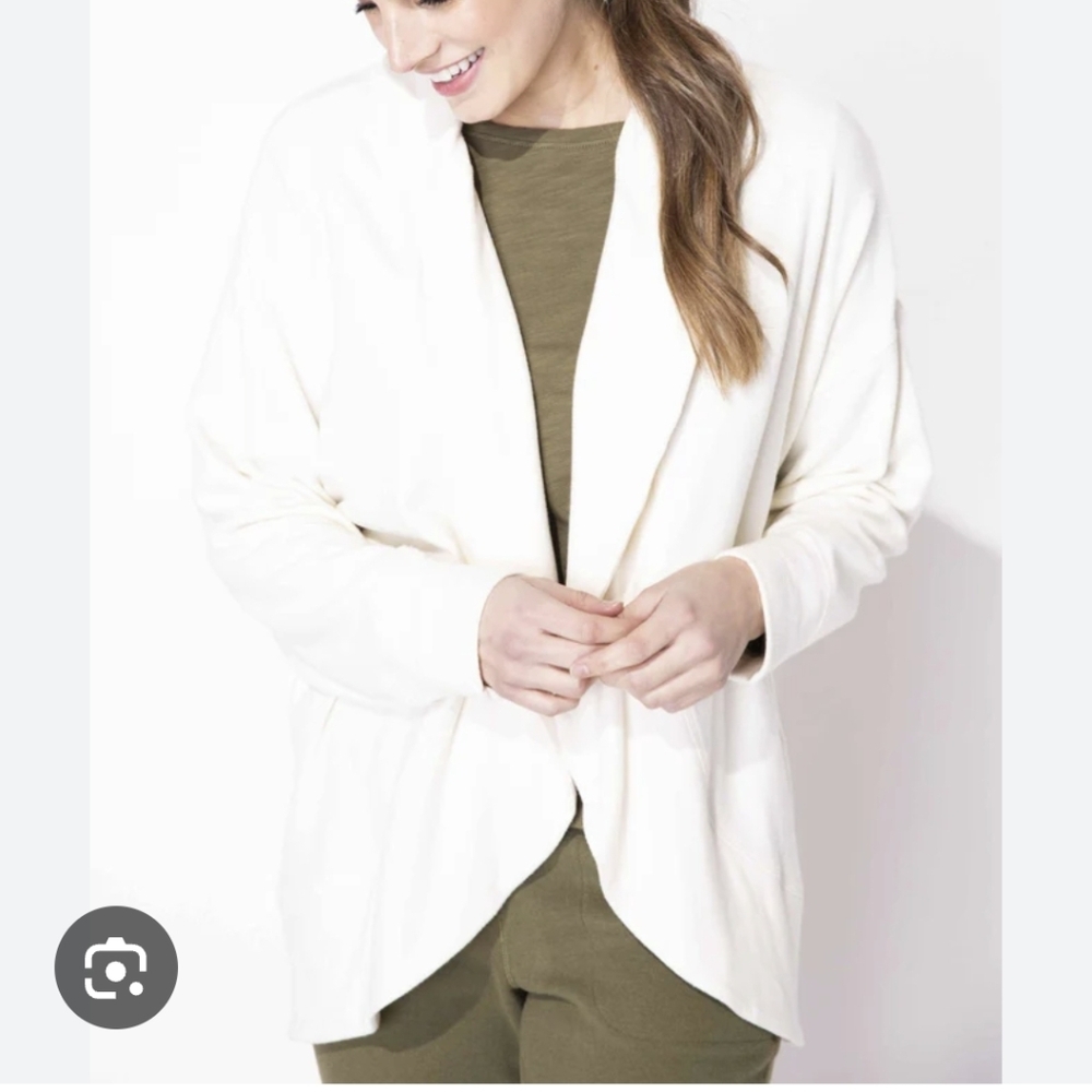 Escape By Habitat Cream Cocoon Wrap Sweater Sz S NWT
